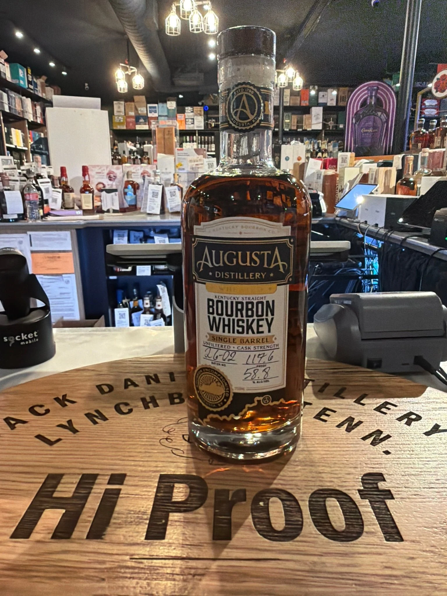 Augusta Distillery Wheated Bourbon Whiskey Cask Strength Single Barrel 750ml