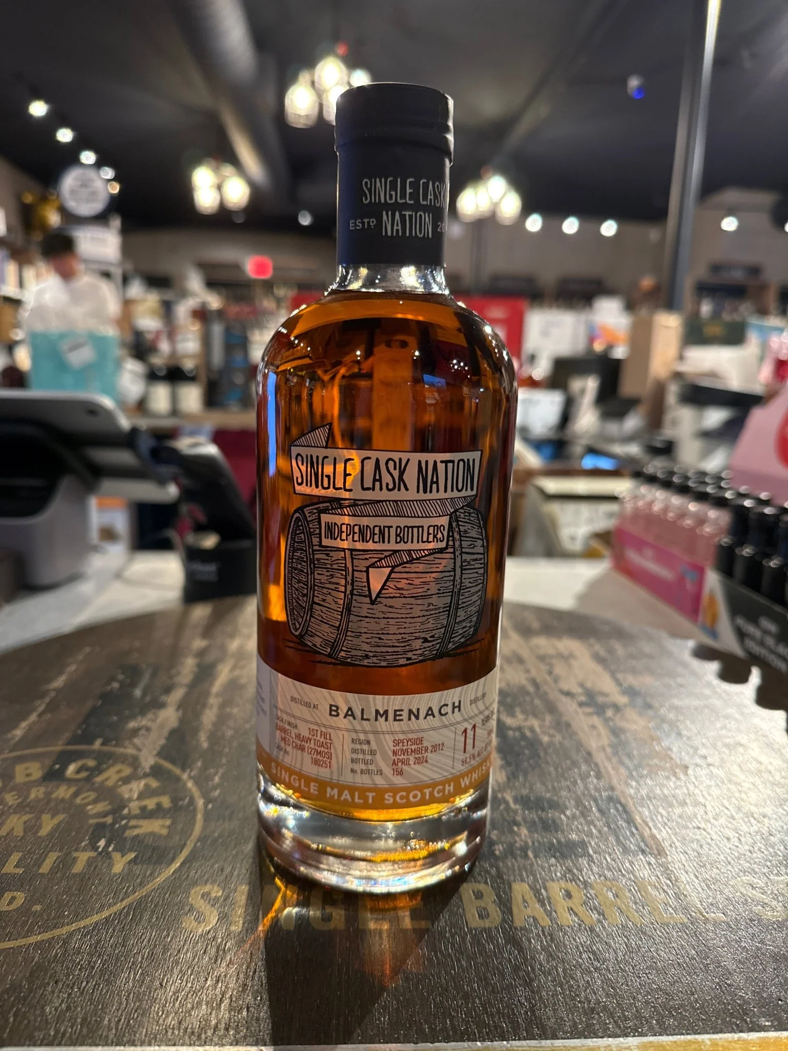 Single Cask Nation Balmenach 2012 11 Year Heavy Toast Medium Car Cask 180251 750 ml 59.5% Alc