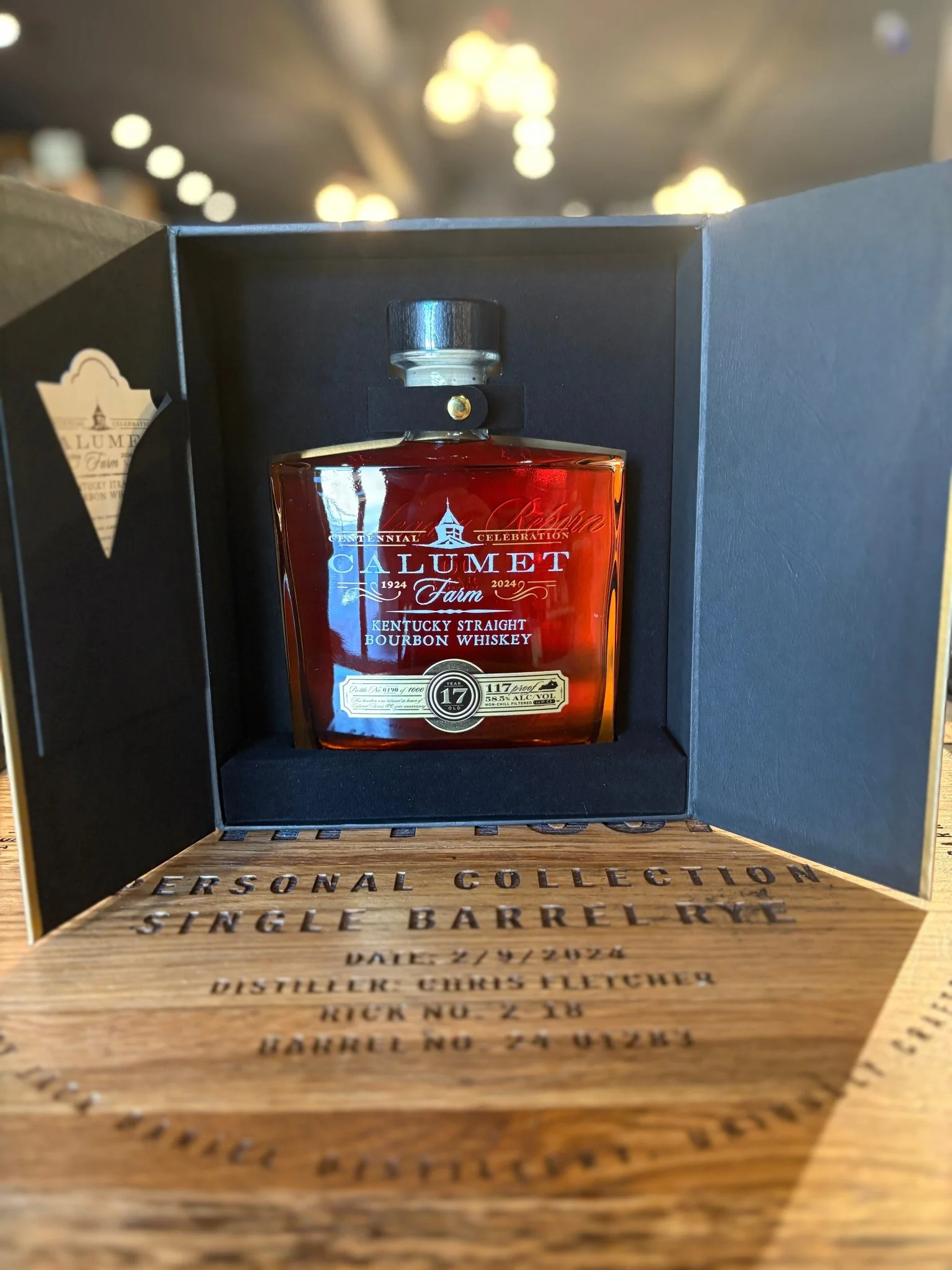 Calumet Farm 17-year Bourbon Glass Decanter 117 Proof (750 ml)