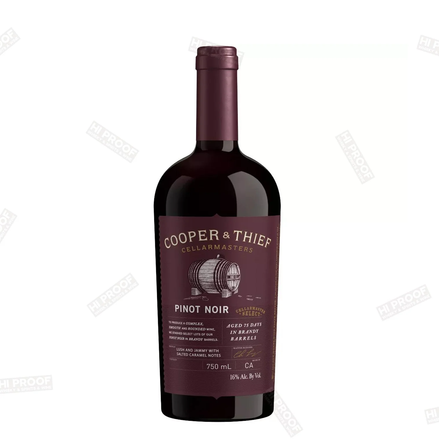 Cooper & Thief Brandy Barrel-aged Pinot Noir Red Wine - 750ml Bottle
