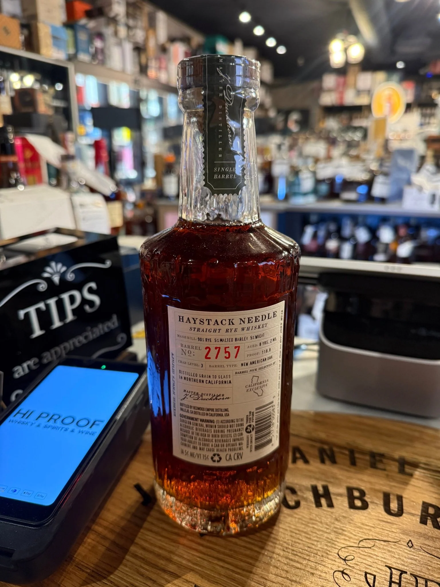 Redwood Empire 8 Year Old "haystack" #2757 118.8 Proof Straight Rye Whisky 750ml - Image 2