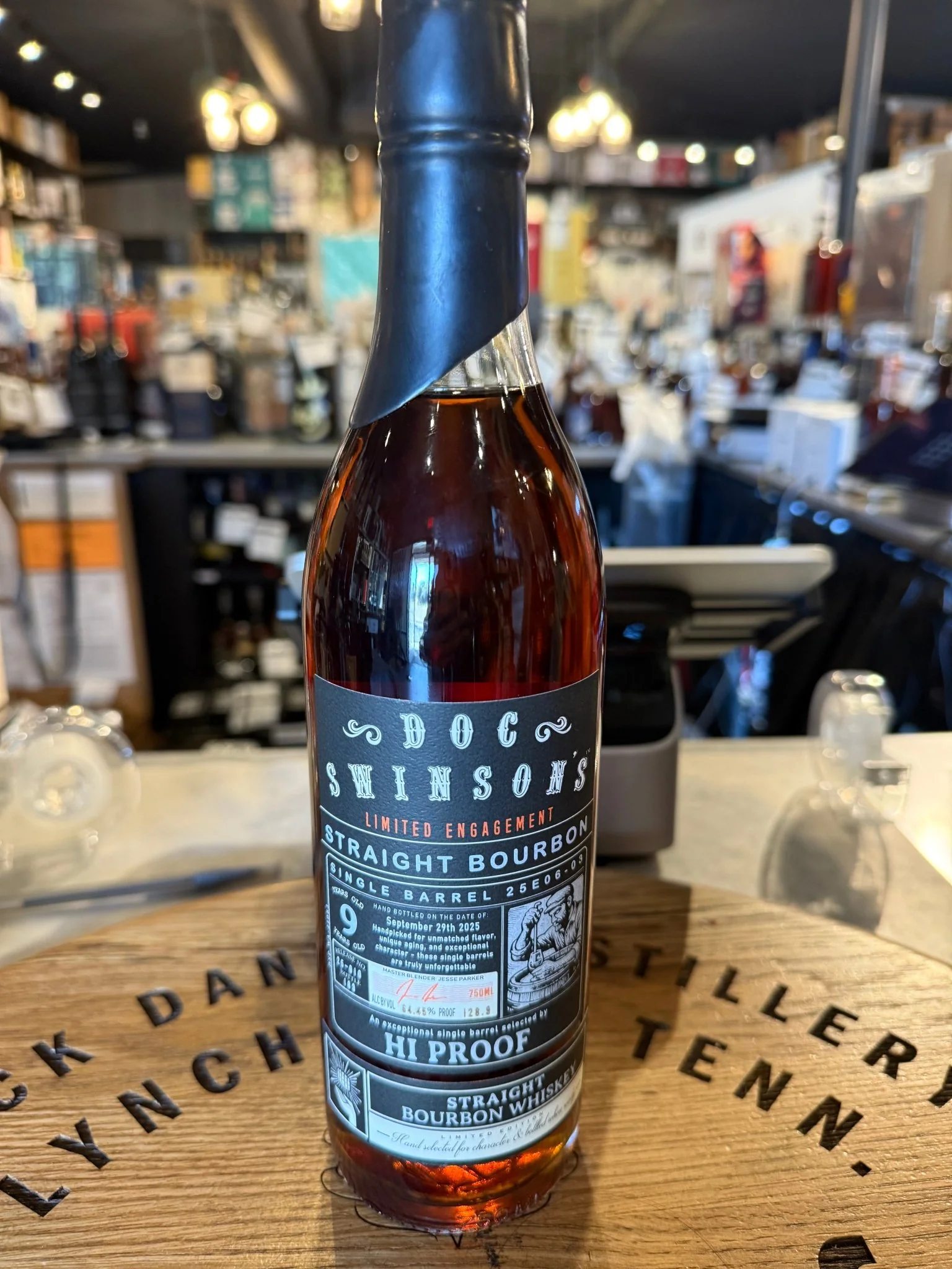 Doc Swinsons 9 Year 128.9 Proof Single Barrel Bourbon Hi Proof Store Pick 750ml