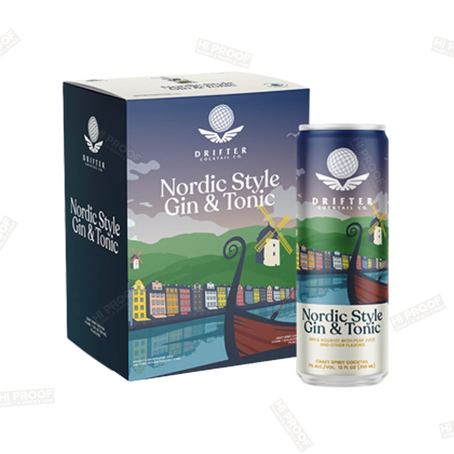 Drifter Cocktail Co. Nordic-style Gin & Tonic Rtd 12oz X 4pk