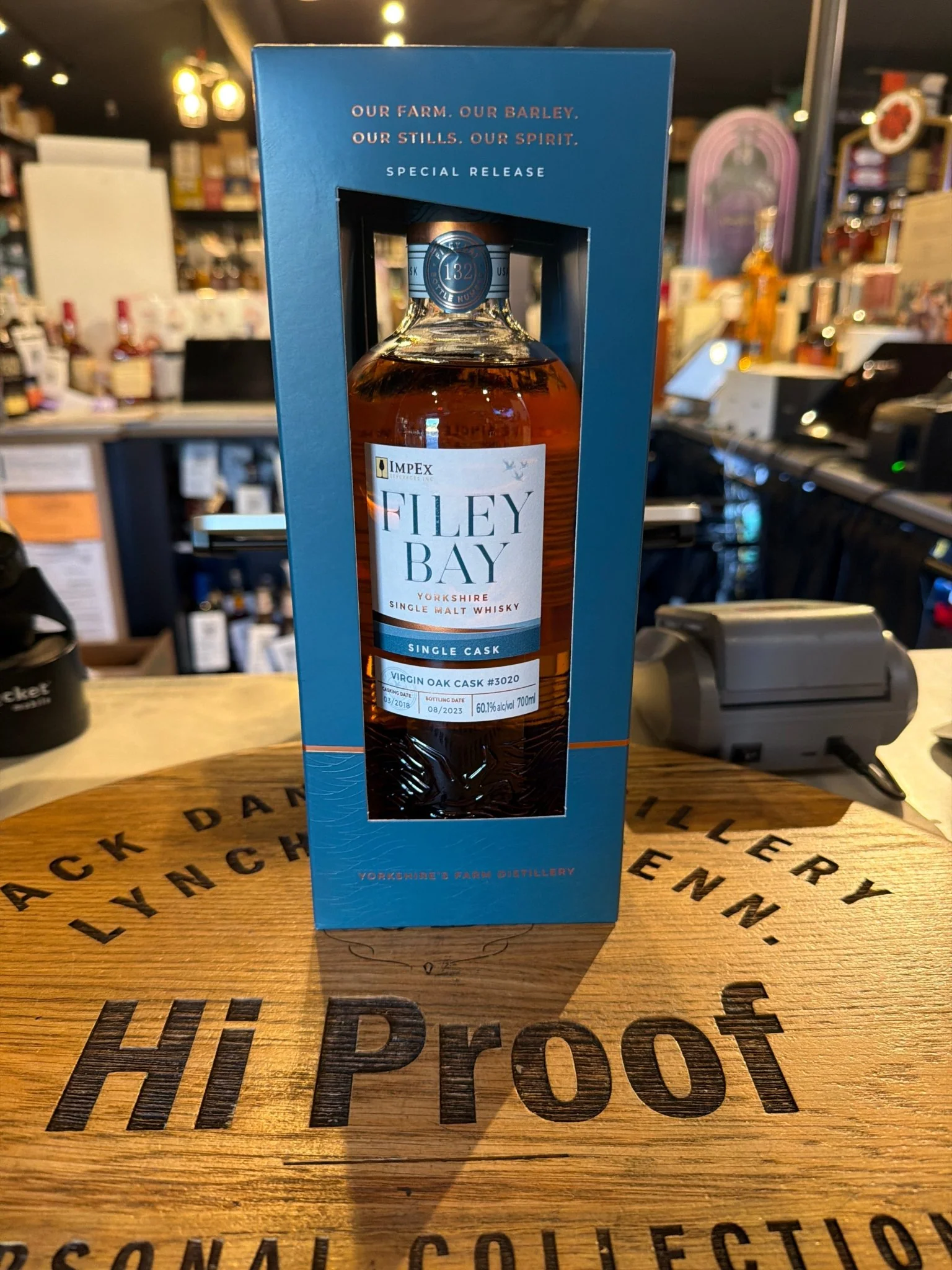 Filey Bay Virgin Oak Single Cask 3020 Yorkshire Single Malt Whisky 60.1% Alc 700ml
