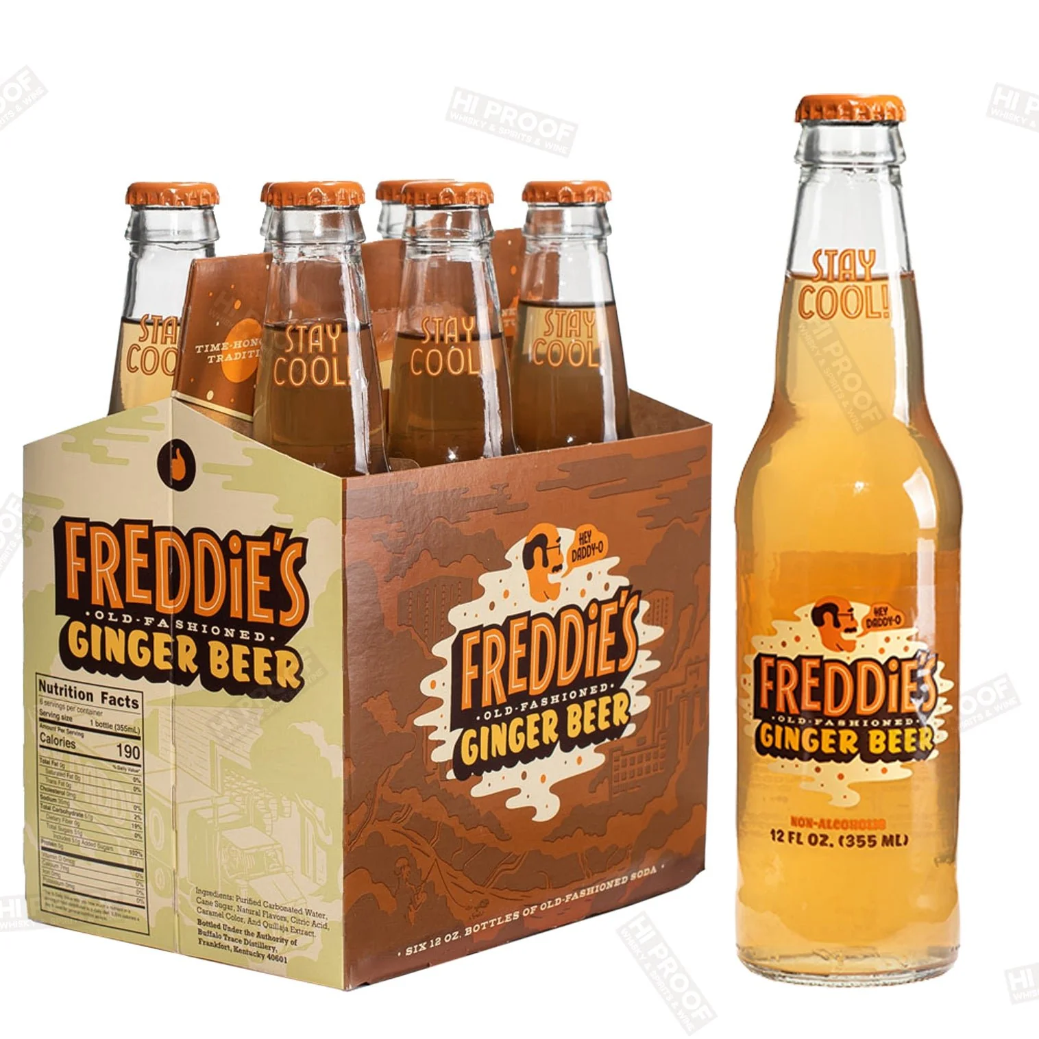 Freddie's Ginger Beer Non Alcoholic 6pk/12oz (STORE Pickup ONLY)