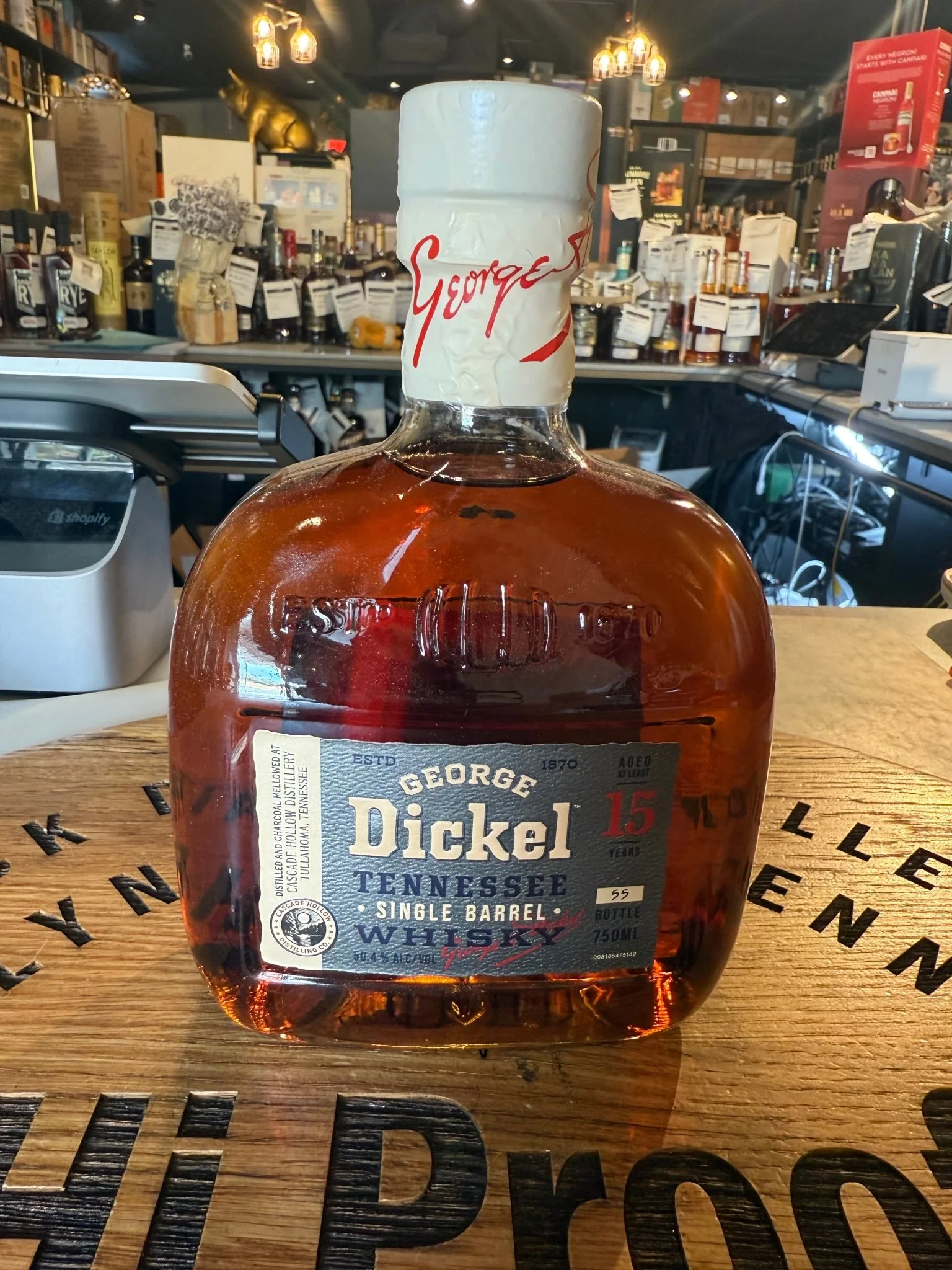 George Dickel 15 Year Single Barrel 100.8 Proaof Tennessee Whisky 750 ml (16 Year and 10 Month Old) Hi Proof Store Pick