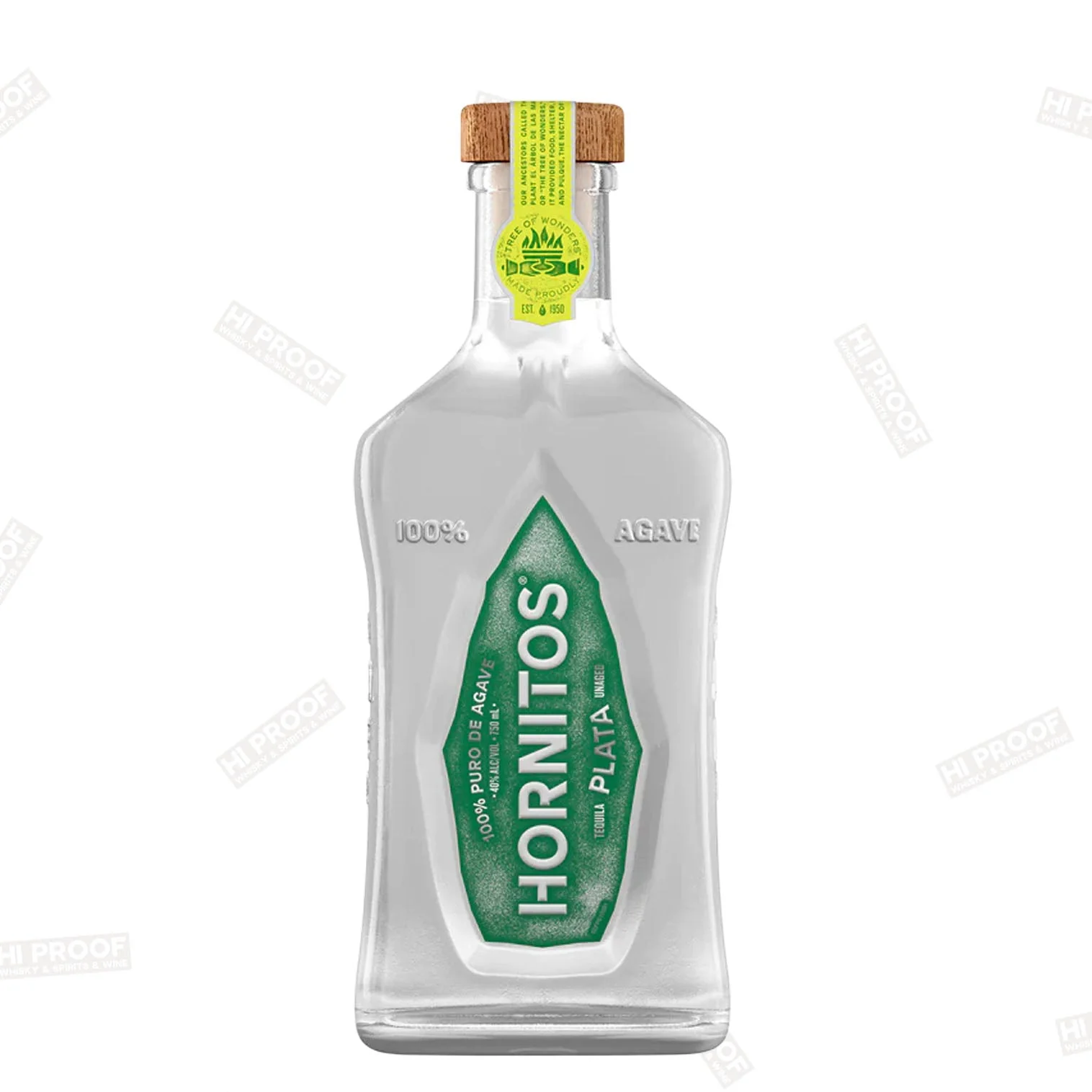 Hornitos Plata Tequila 750ml (80 Proof)