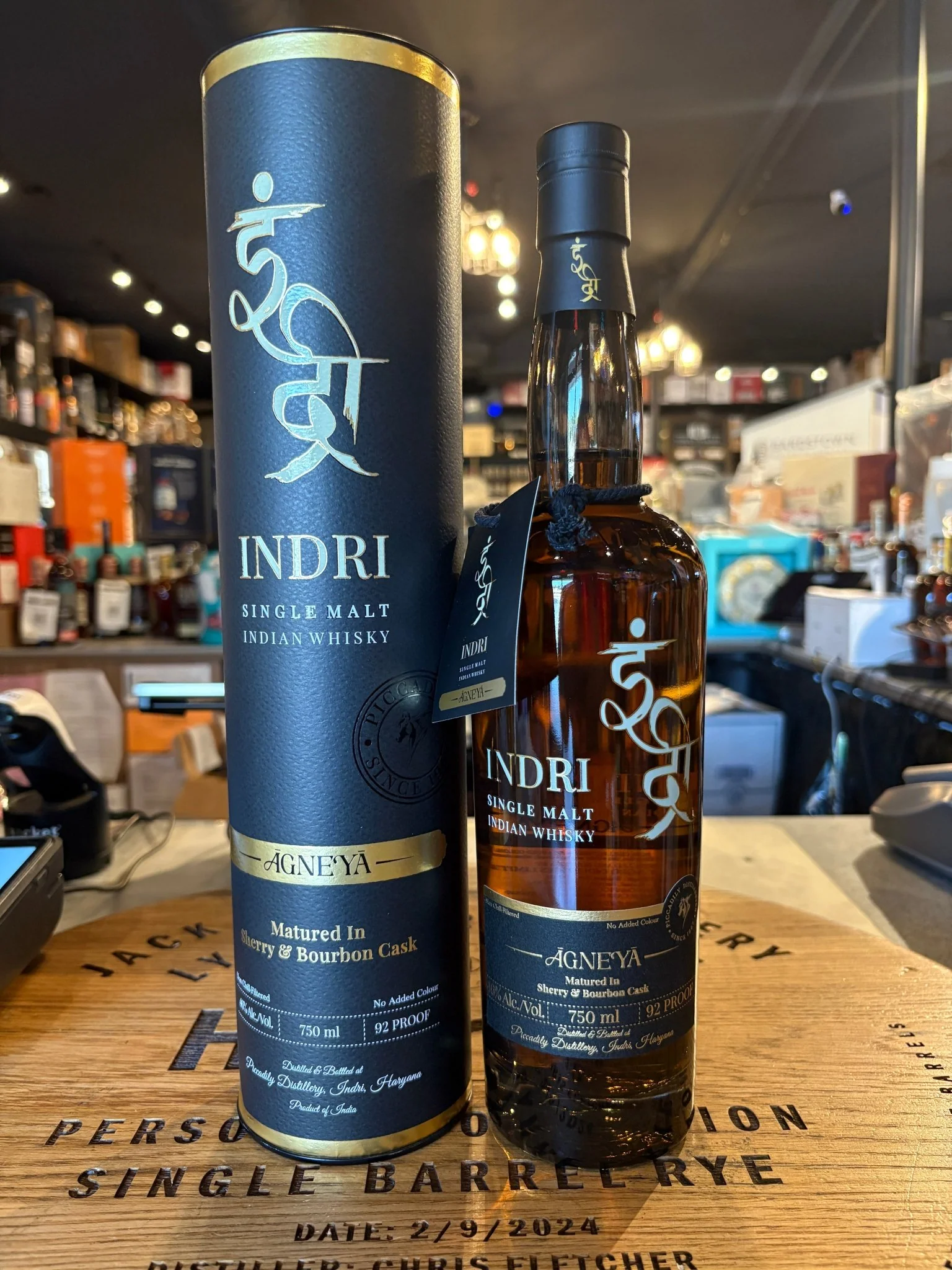Indri Trini Agneya Single Malt Indian Whisky 92 Proof 750 ml