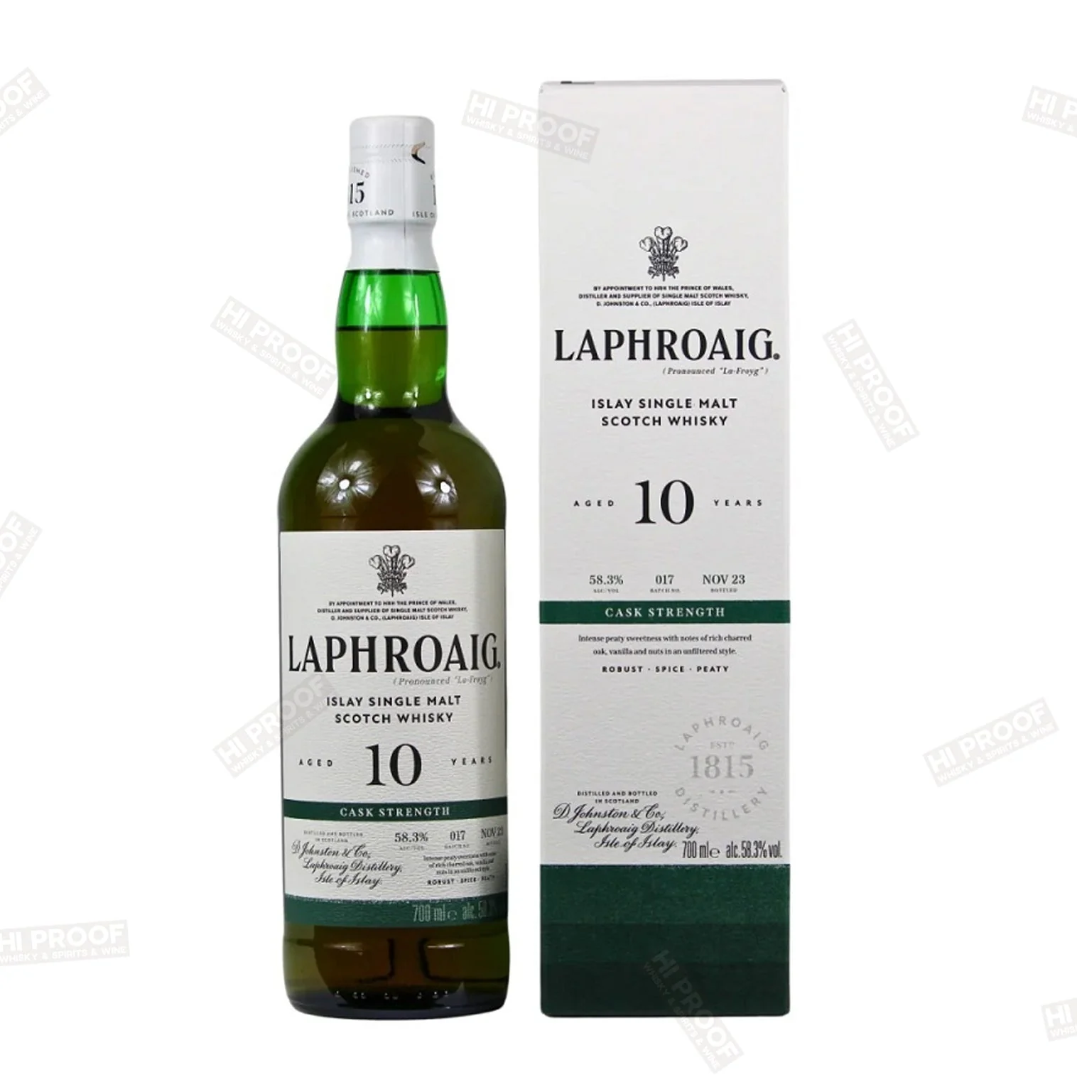Laphroaig 10 Year Batch 17 Cask Strength 116.6 Proof Islay Single Malt Scotch Whisky 750ml