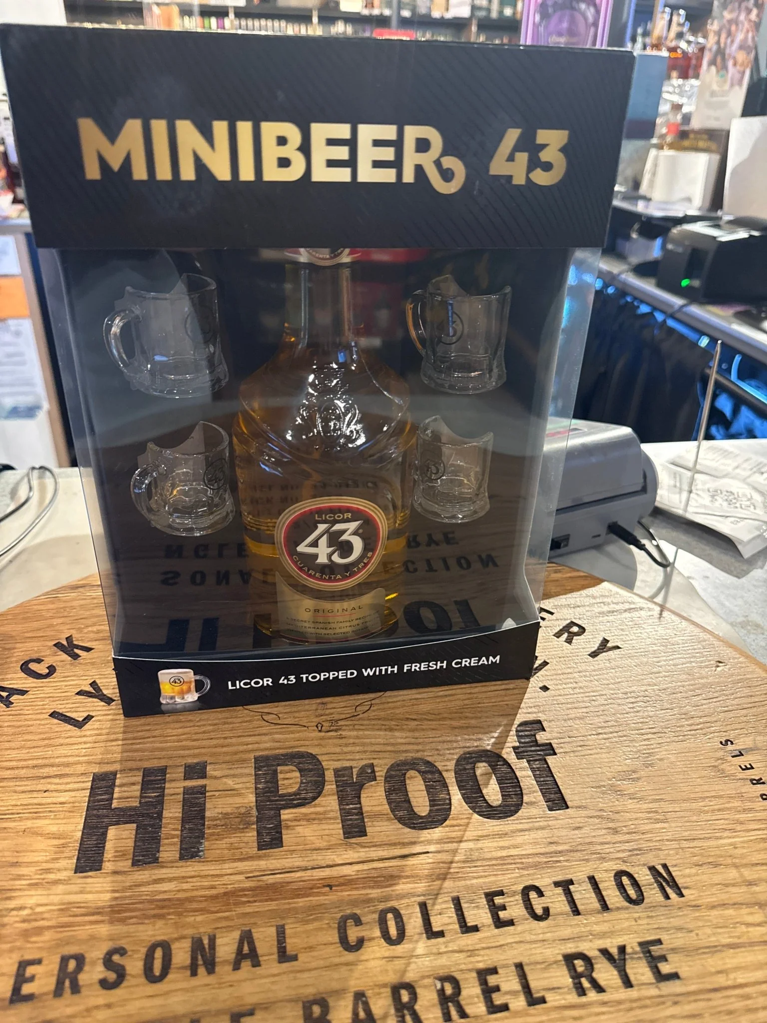 Licor 43 Herbal Liqueur 62 W/ 4 Branded Cocktail Glasses 750ml