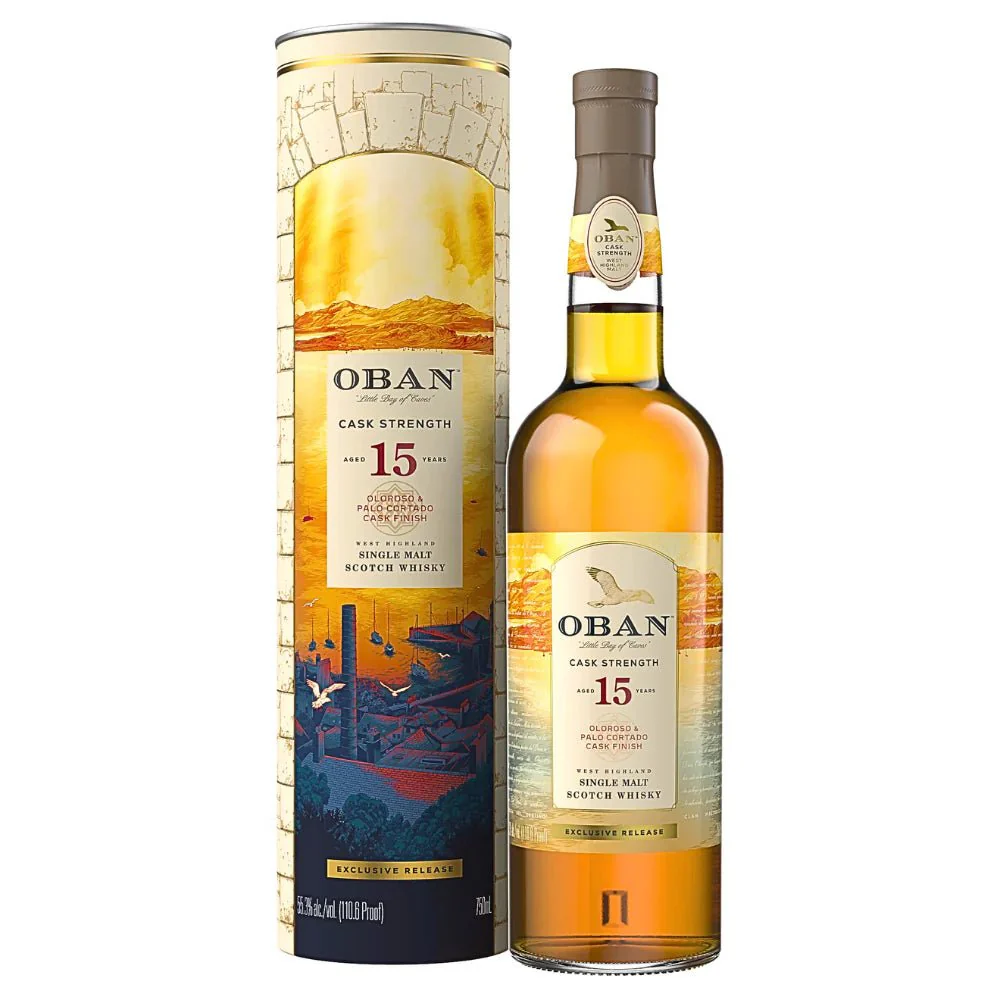 Oban Single Malt Scotch Oloroso & Palo Cortado Cask Finish Exclusive Release 15 Year 110.6 Proof