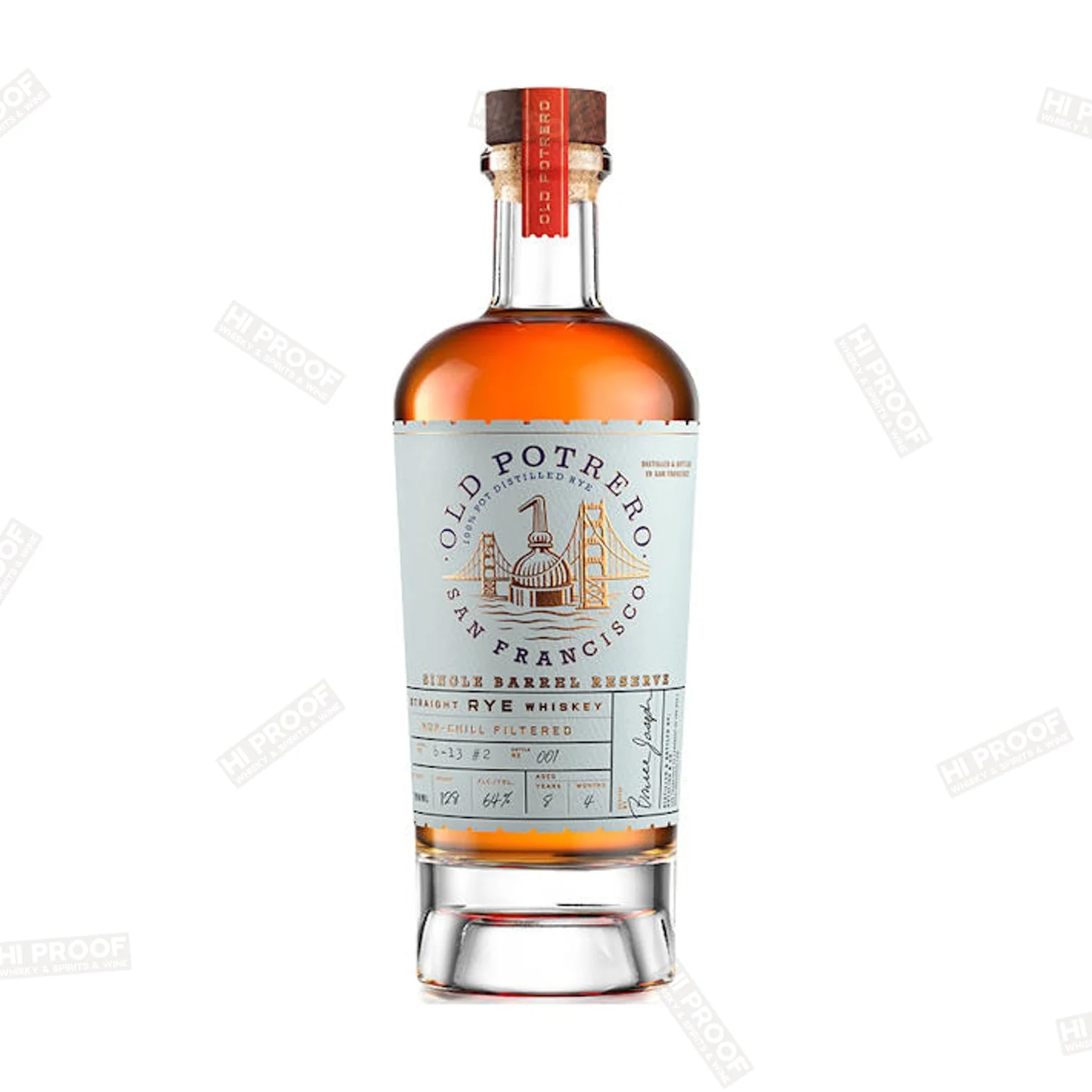 Old Potrero 8 Year Old Single Barrel Reserve Straight Rye Whiskey 700ml