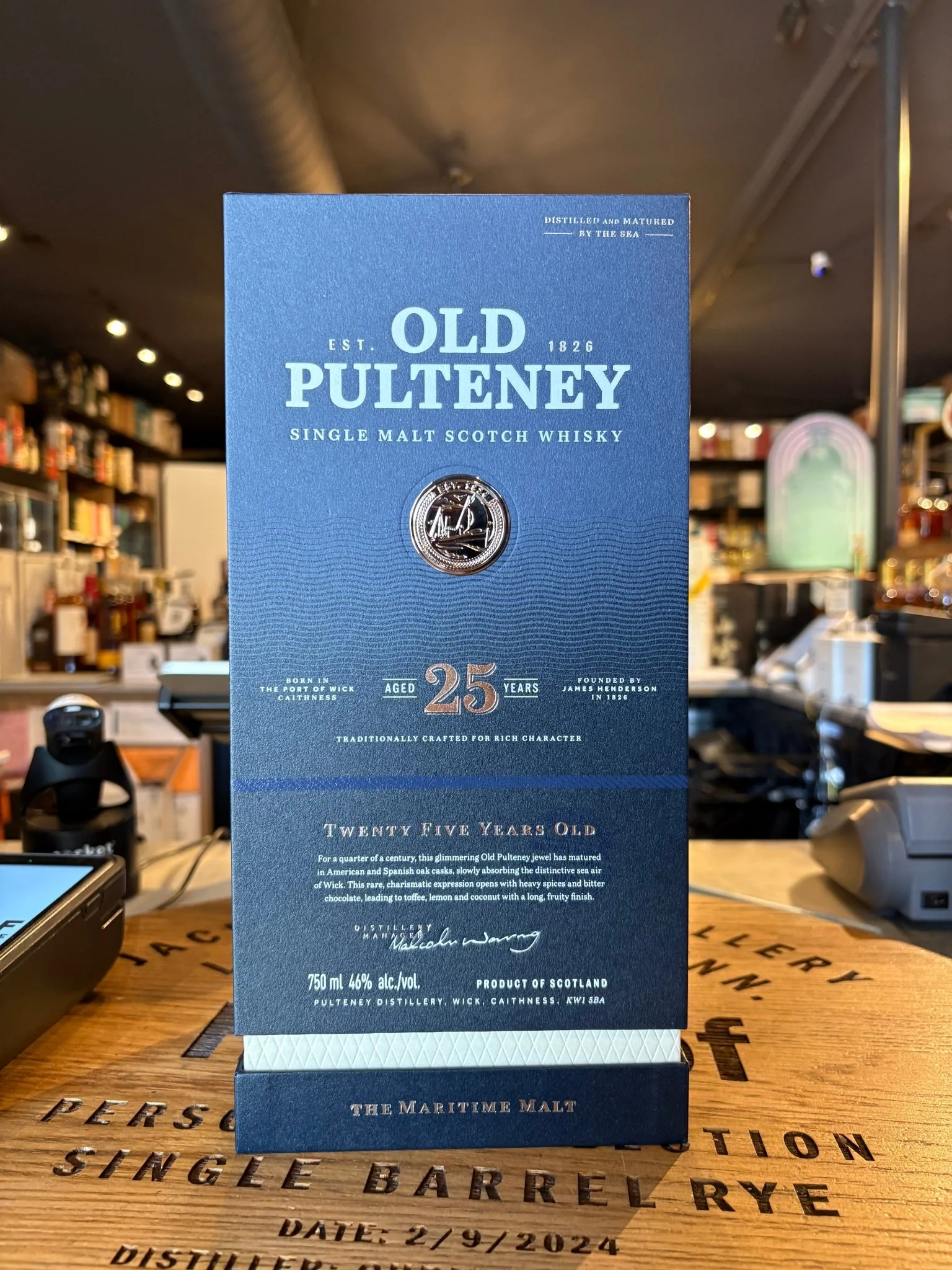 Old Pulteney 25 Year Single Malt Scotch 750ml