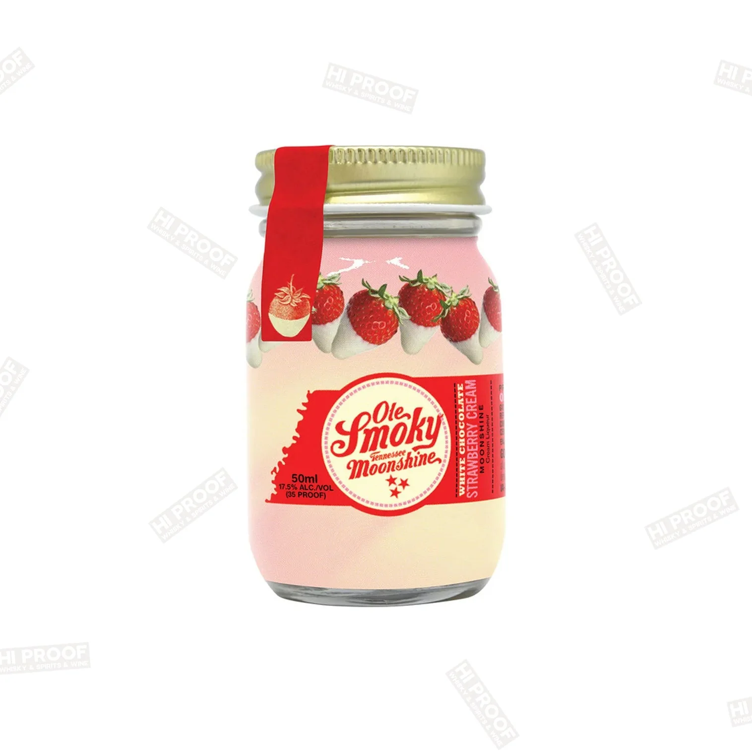 Ole Smoky Moonshine White Chocolate Strawberry Cream Mini Shot 50ml
