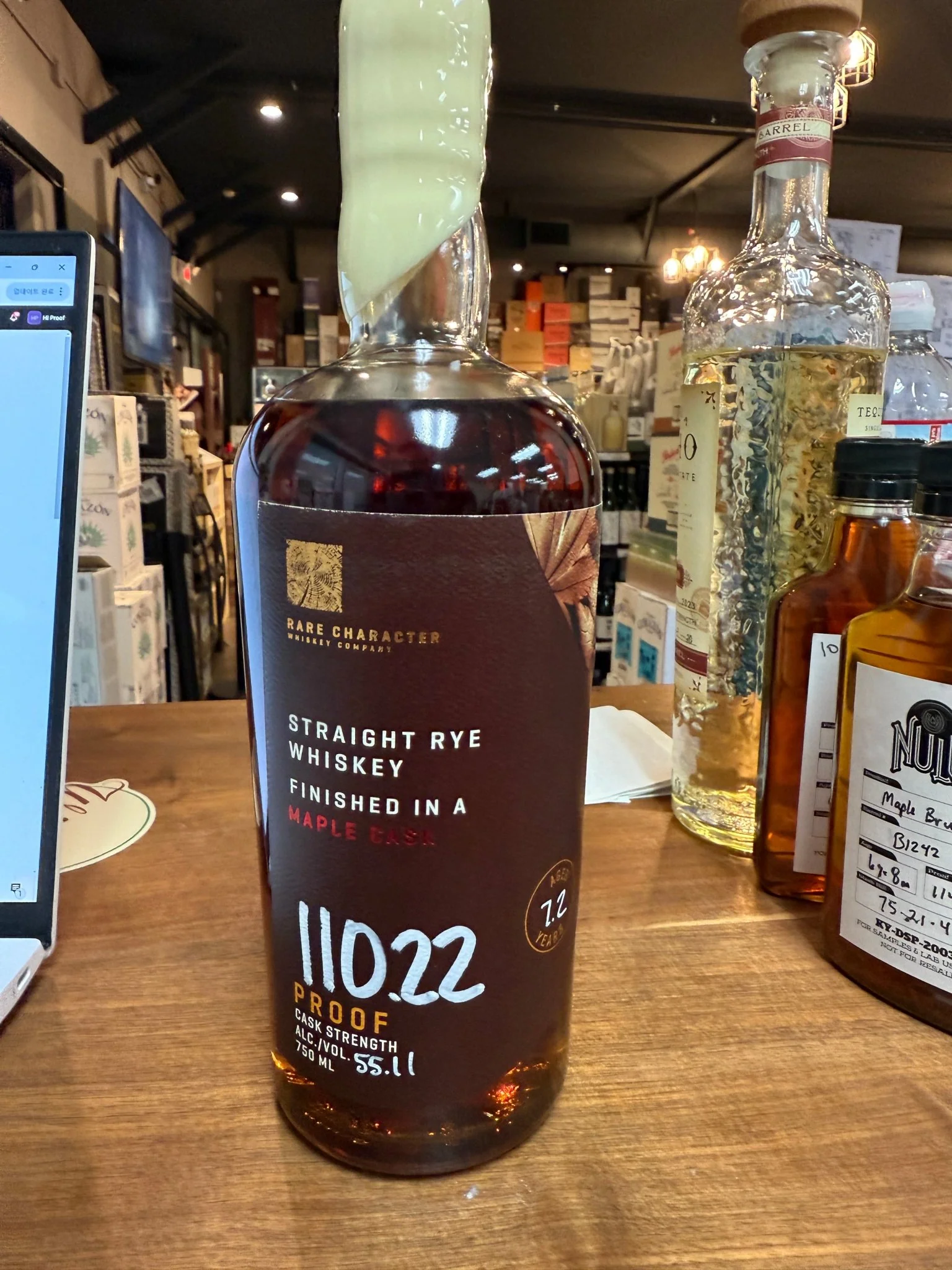 Rare Character Maple Cask Finished Rye Whiskey 750ml 110.22 Proof 7.2 Year