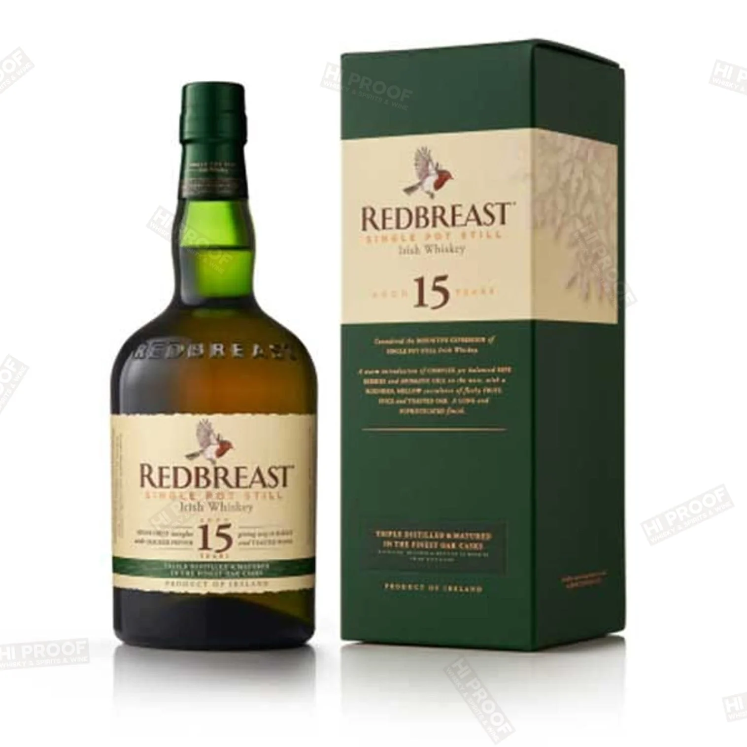 Redbreast 15 Year Old Single Pot Still Irish Whiskey 750 ml