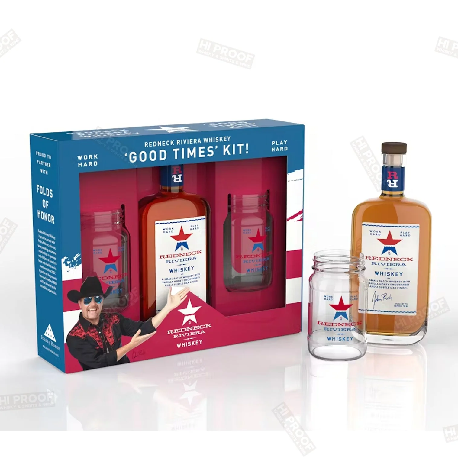 Redneck Riviera Whiskey Gift Pack with 2 Mason Jar Glasses