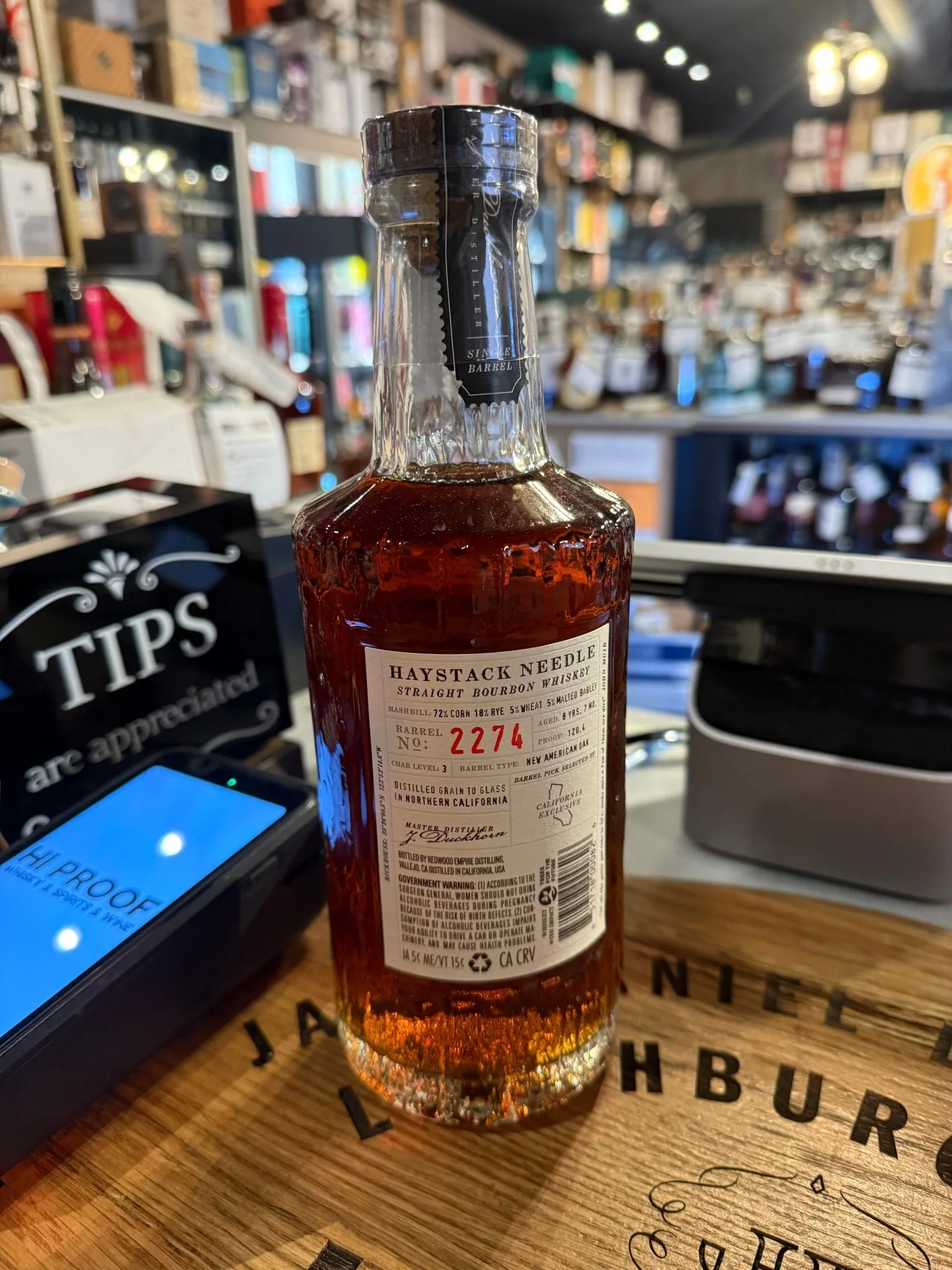 Redwood Empire 8 Year Old "haystack" #2274 120.4proof Straight Bourbon Whisky 750ml - Image 2