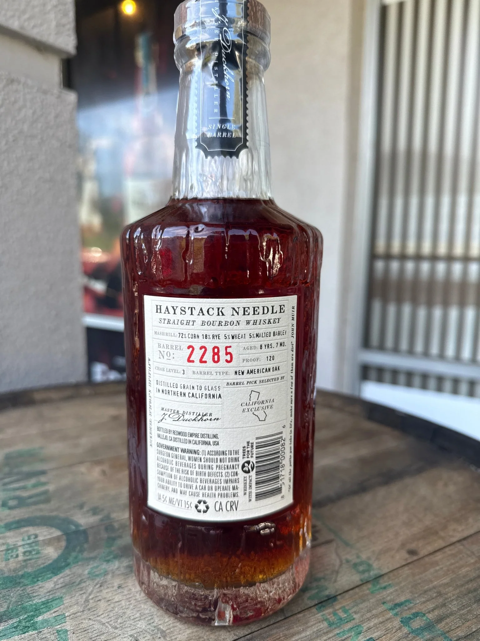Redwood Empire 8 Year Old "haystack" #2285 120 Proof Straight Bourbon Whisky 750ml - Image 2