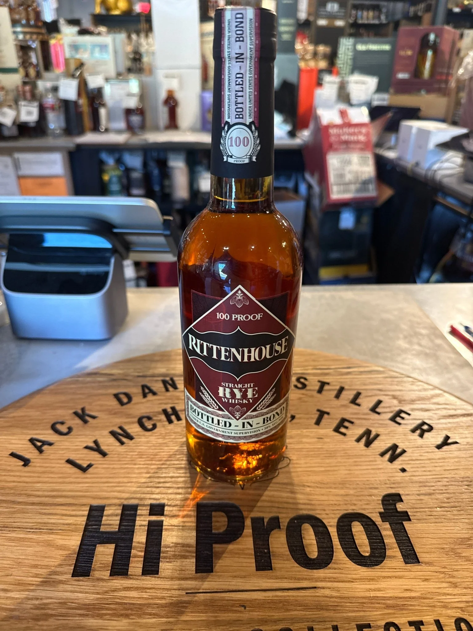 Rittenhouse Rye Bottle in Bond 100 Proof American Whiskey 750ml