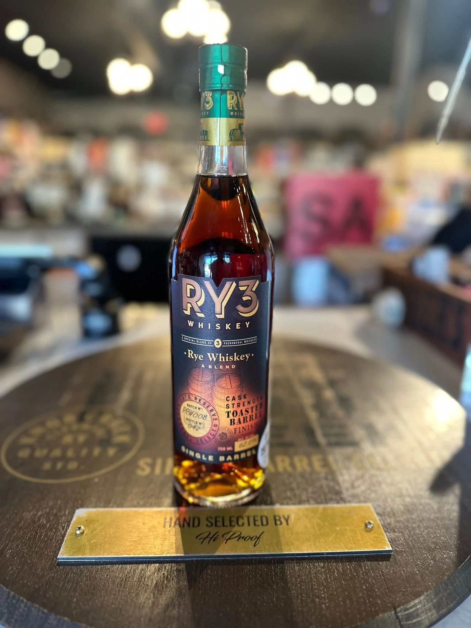 Ry3 Whiskey Hi Proof Store Pick Cask Strength Toasted Barrel Finish Rye Whiskey 750ml