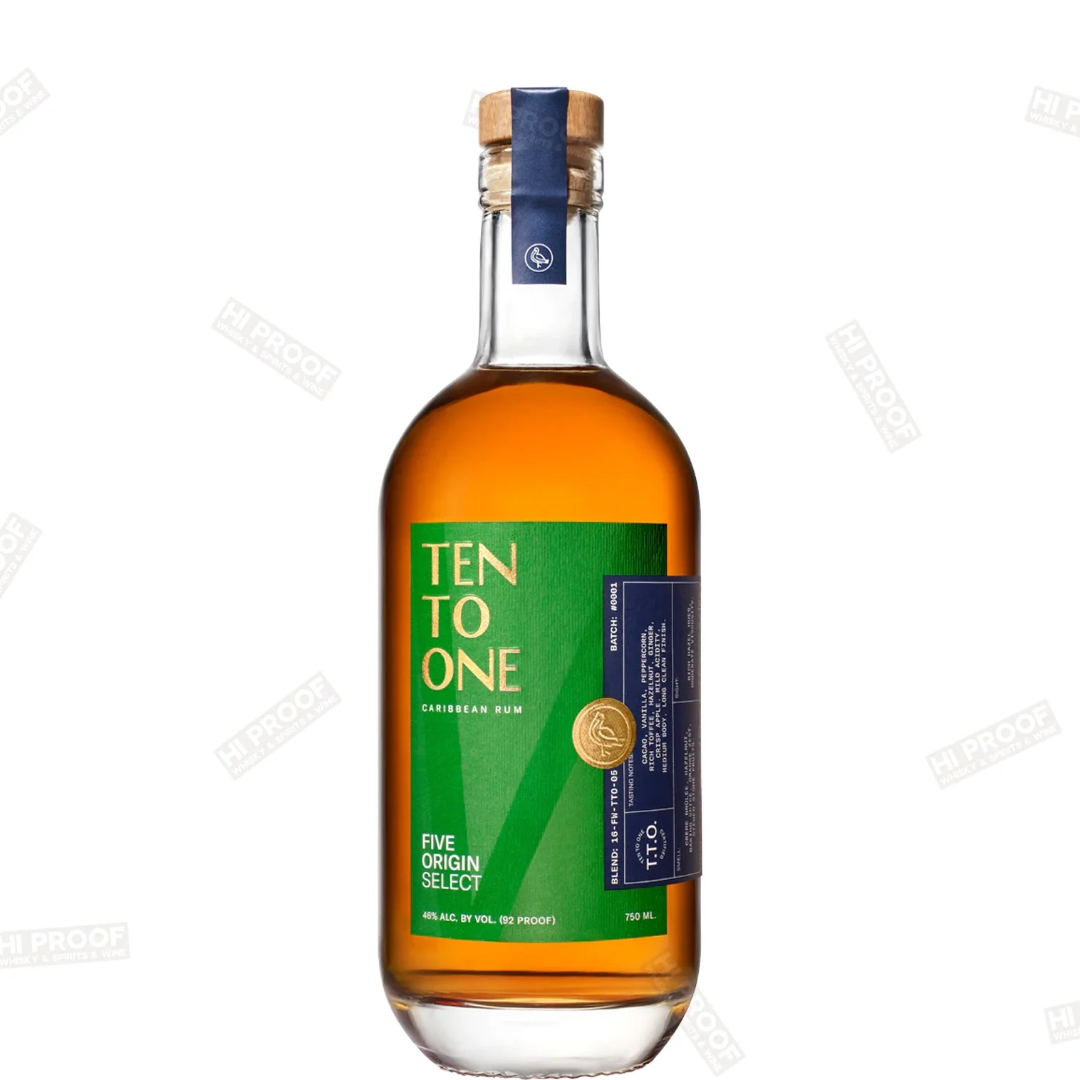 Ten to One Five Origin Select Rum 750ml