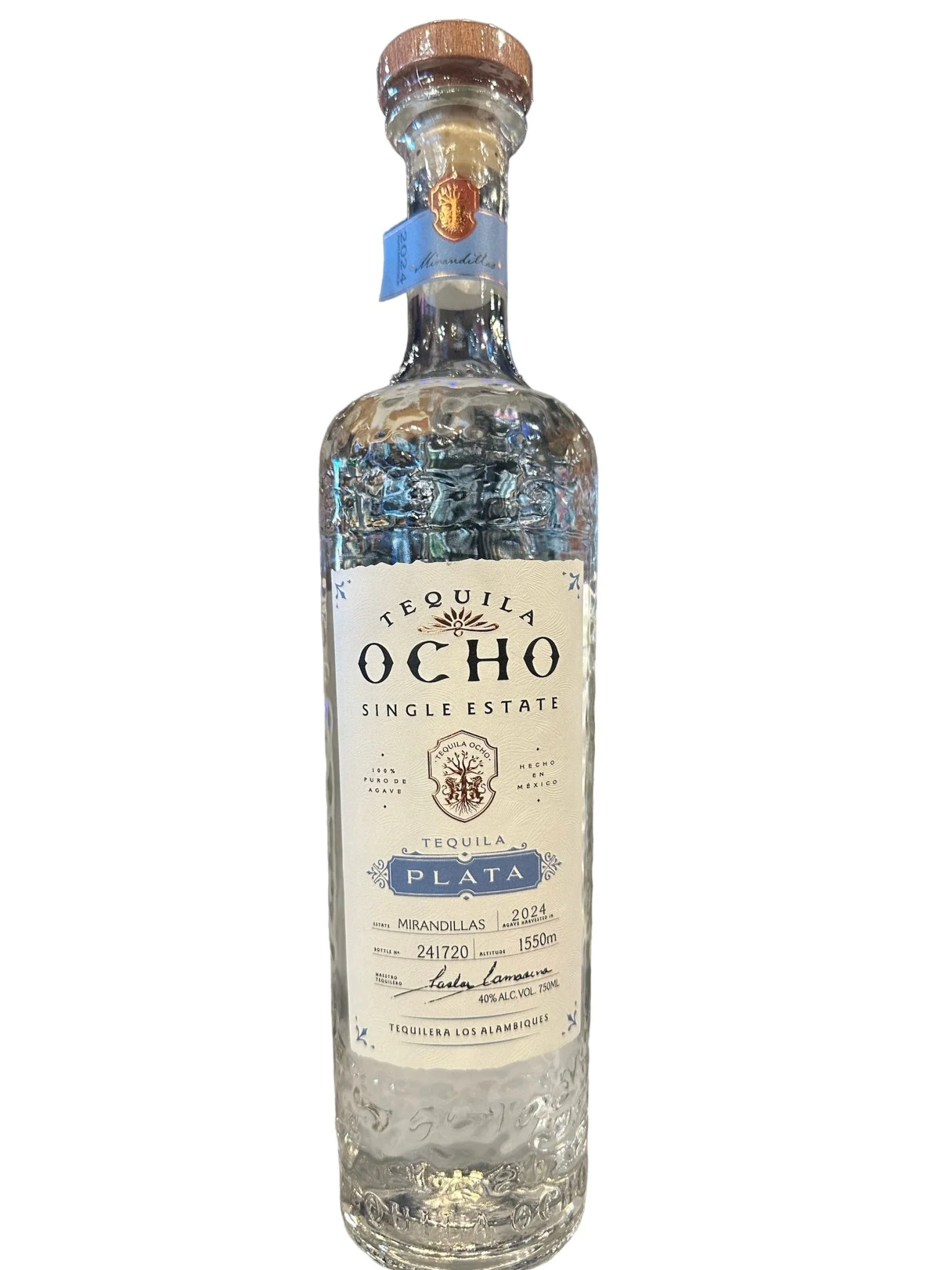 Tequila Ocho Single Estate Plata Blanco 750 ml