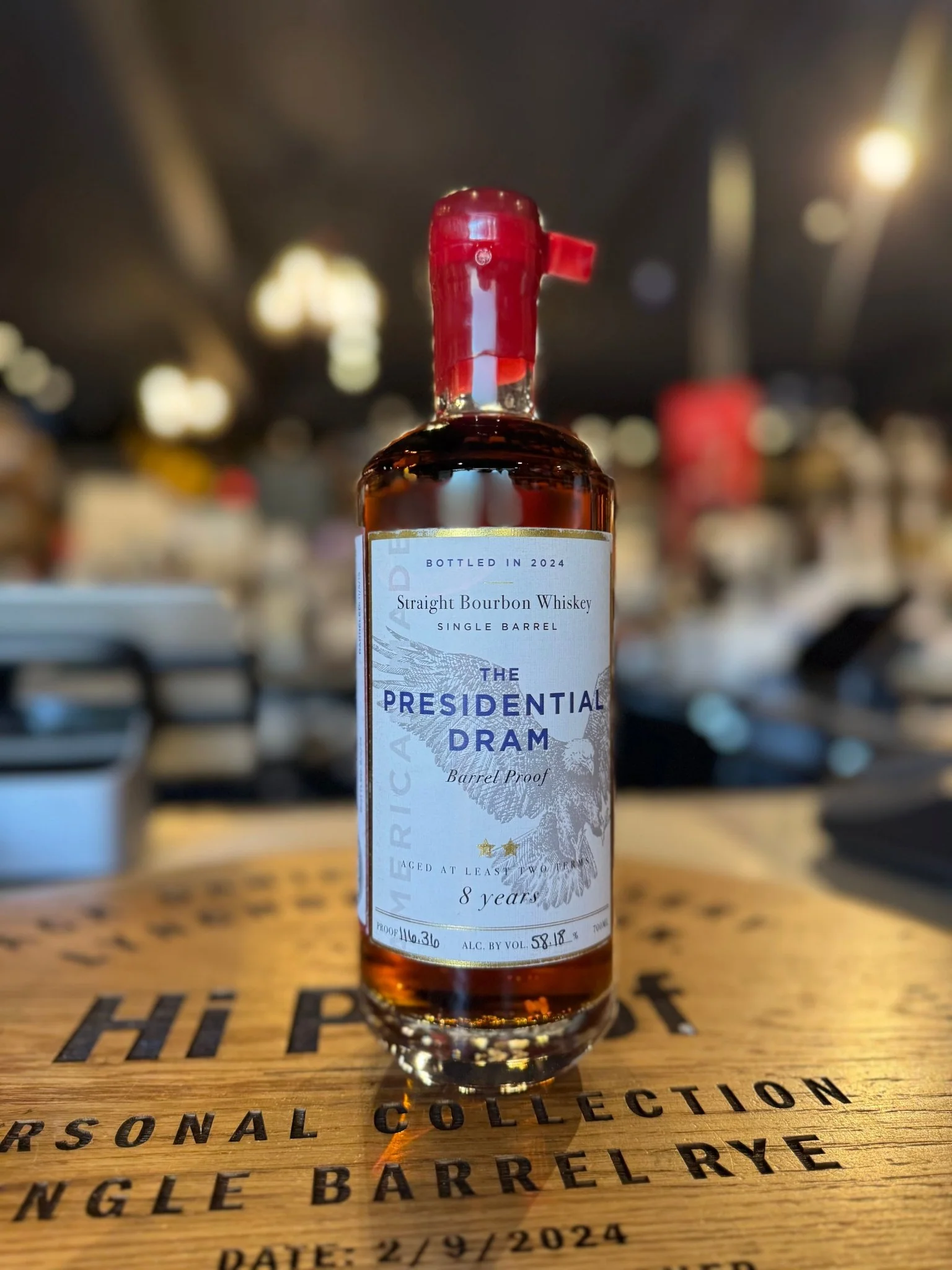 Deal! the Presidential Dram 8 Year Barrel Proof 116.3 Proof Bourbon Whisky 700ml. Mgp