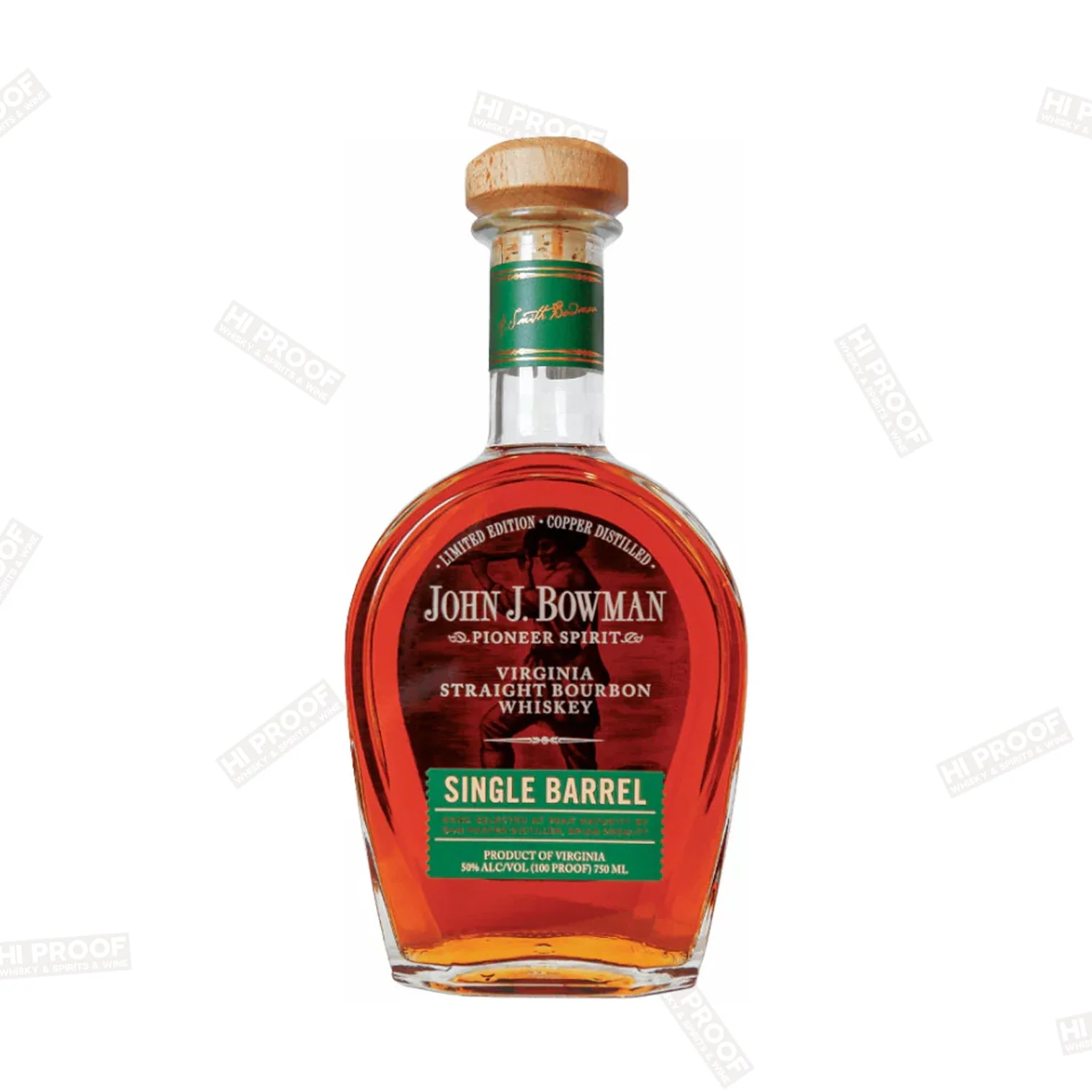 John J. Bowman "pioneer Spirit" Single Barrel Bourbon Whiskey