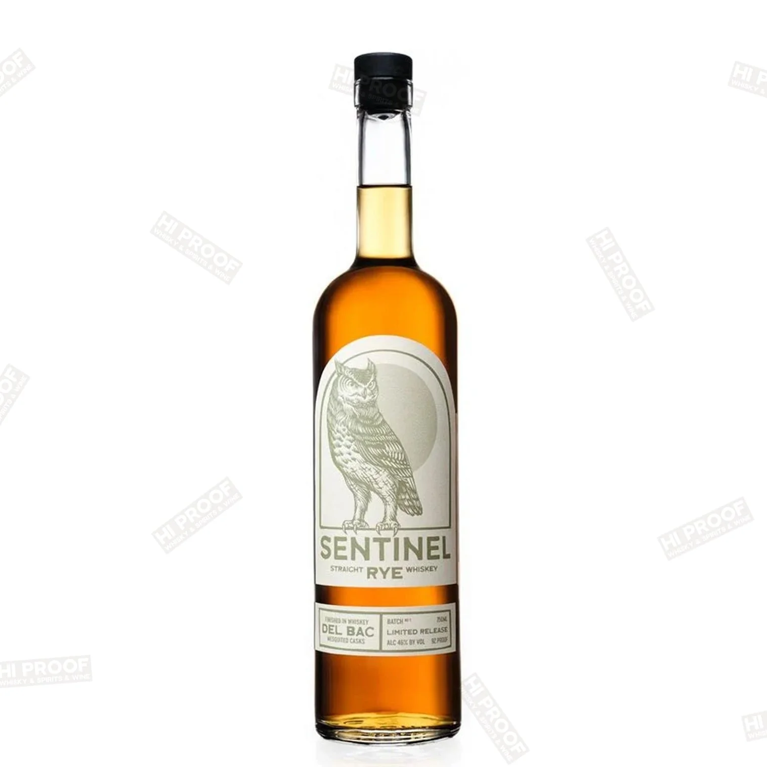Sentinel Straight Rye Whiskey Finished in Whisky Del Bac Mesquited Casks 750ml