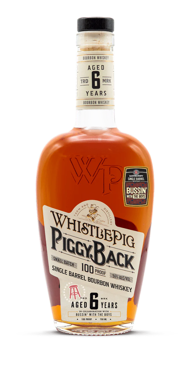 Whistlepig Barstool Sports Barrel Pick Piggyback 6 Year Bourbon 100 Proof