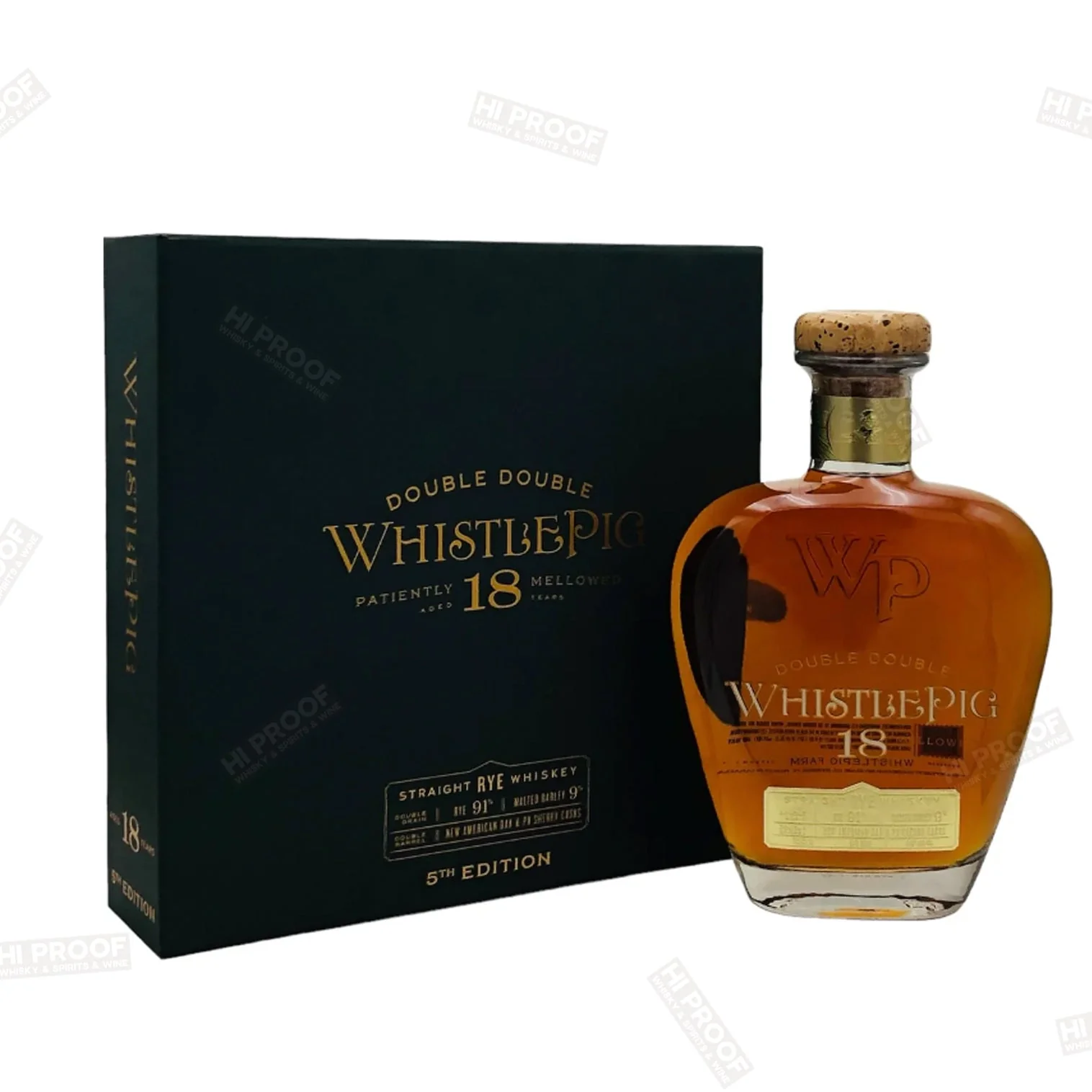Whistlepig Rye Whiskey 5th Edition Double Malt Finished in Px Sherry Cask 18 Year 92